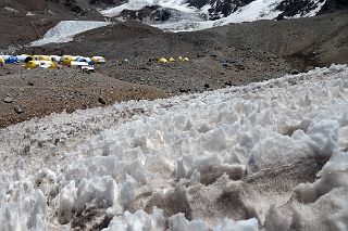 15 Ice Penitentes Just Before Plaza de Mulas Aconcagua Base Camp